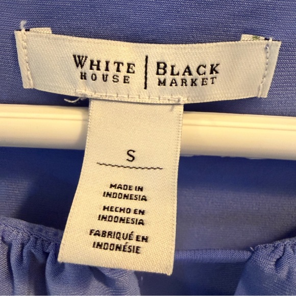 SET! White House Black Market Small Tops: Black/Royal Tunic + Blue/Purple Blouse - Picture 8 of 12